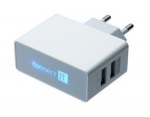 Obrzok produktu POWER CHARGER 2x USB porty 2.1 A / 1 A, biely