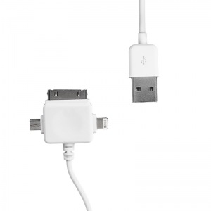 Obrzok tovaru WE Datov kabel micro USB / iPhone4 / 5 100cm bl - 09990