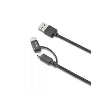 Obrzok CELLY USB kabel s konektorem microUSB - USB typu C - USBCMICRO