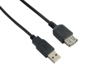 Obrzok tovaru 4World Kabel USB 2.0 AM-AF Ferryt 3.0m Black - 05355