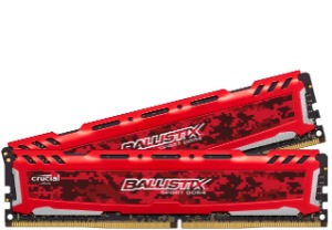 Obrzok kit 16GB DDR4-2400MHz Crucial Ballistix Sport LT Red CL16 SRx8 uDIMM kit 2x8GB - BLS2C8G4D240FSE