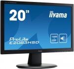 Obrzok produktu iiyama E2083HSD-B1 19,5", LED, 1600x900, 300 cd/m2, DVI, VGA, Repro 