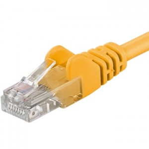 Obrzok PremiumCord Patch kabel UTP RJ45-RJ45 CAT6 0.5m lut - sp6utp005Y