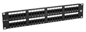 Obrzok 19" Patch panel Solarix 48 x RJ45 CAT5E UTP ern - SX48-5E-UTP-BK