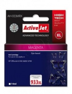 Obrzok Ink ActiveJet AH-933MRX | Magenta | 14 ml | HP HP 933XL CN055AE - EXPACJAHP0207