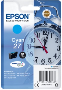 Obrzok Epson Singlepack Cyan 27 DURABrite Ultra Ink - C13T27024012